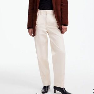 Madewell vintage ivory Tapered Denim Trousers